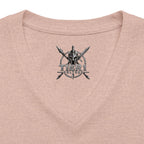 Women's V-Neck Tee – Tribal Culture Warrior Graphic