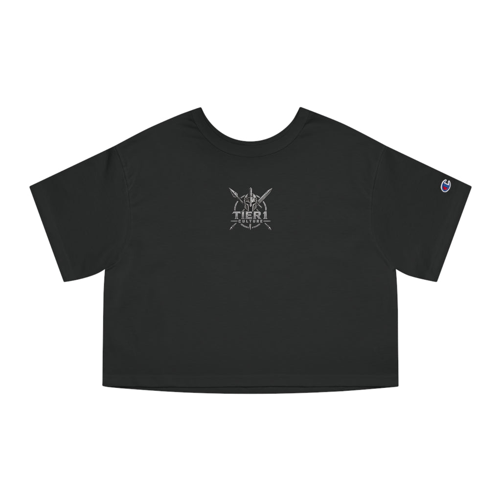 Women’s Cropped T-Shirt with Minimal T1C Graphic