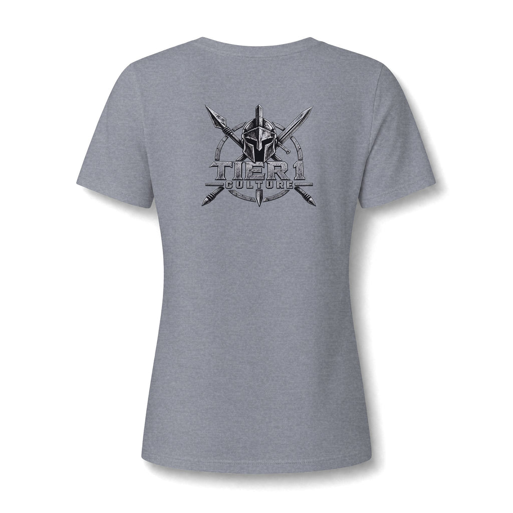 Women's V-Neck Tee – Tribal Culture Warrior Graphic