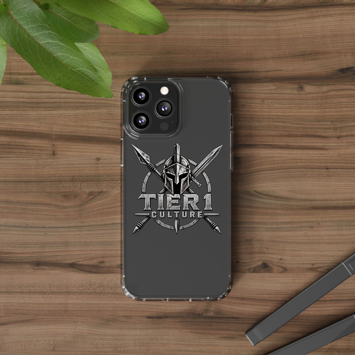 Tier 1 Culture Spartan Warrior Clear Phone Case