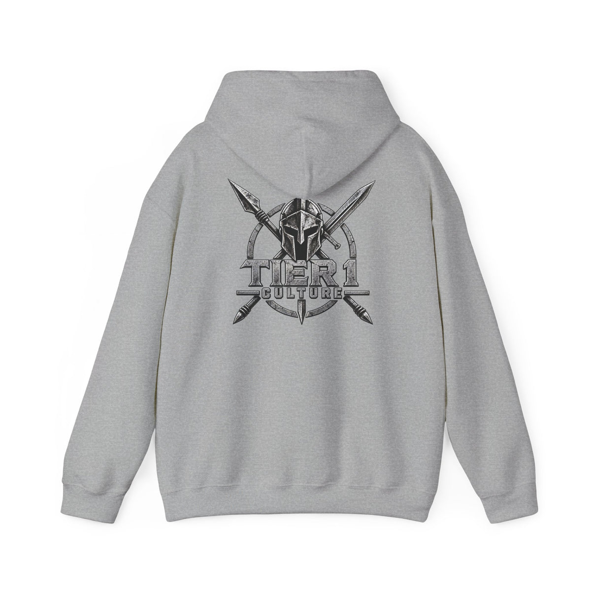 Tier 1 Culture Spartan Warrior Logo Hoodie | Military-Inspired Streetwear