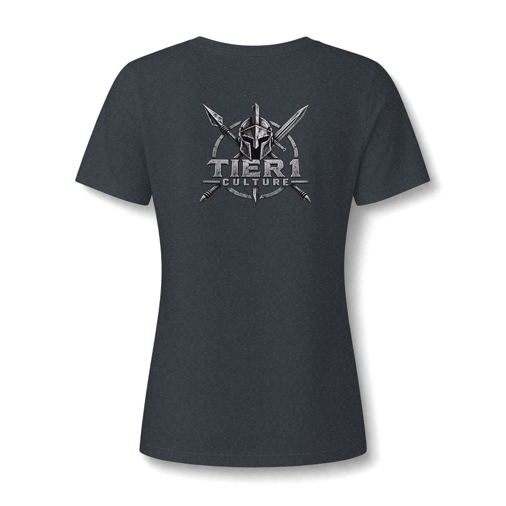 Women's V-Neck Tee – Tribal Culture Warrior Graphic