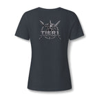 Women's V-Neck Tee – Tribal Culture Warrior Graphic