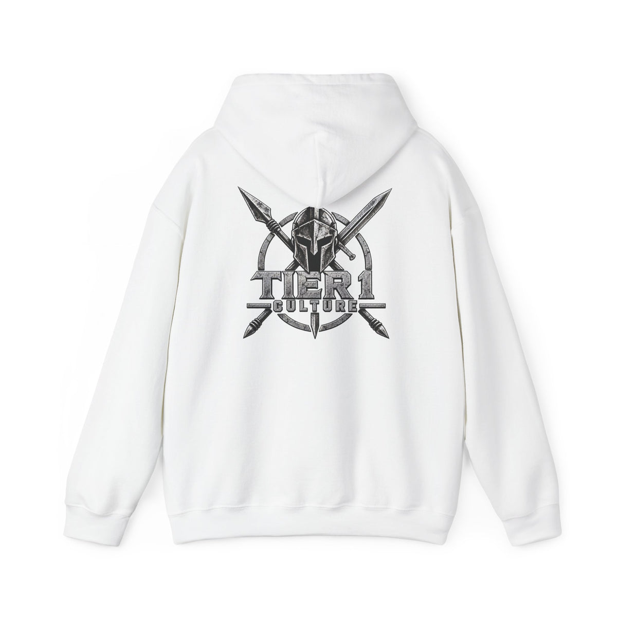 Tier 1 Culture Spartan Warrior Logo Hoodie | Military-Inspired Streetwear