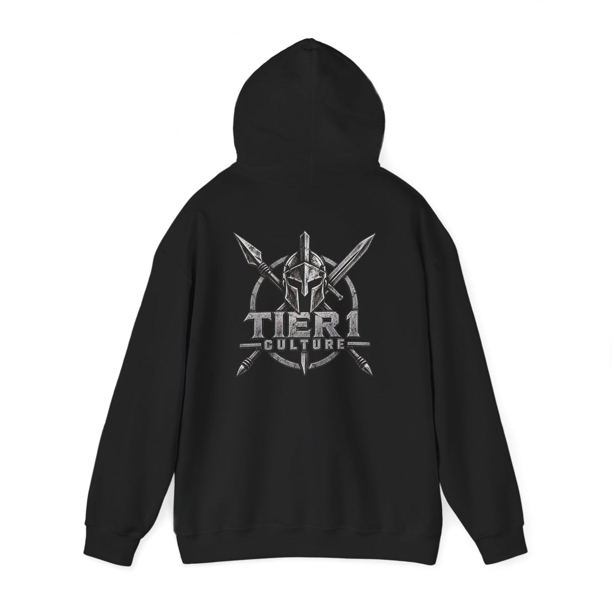 Tier 1 Culture Spartan Warrior Logo Hoodie | Military-Inspired Streetwear