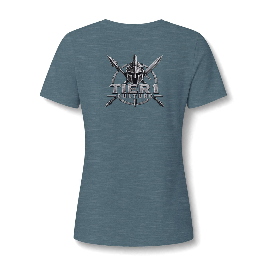 Women's V-Neck Tee – Tribal Culture Warrior Graphic