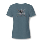 Women's V-Neck Tee – Tribal Culture Warrior Graphic