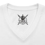 Women's V-Neck Tee – Tribal Culture Warrior Graphic