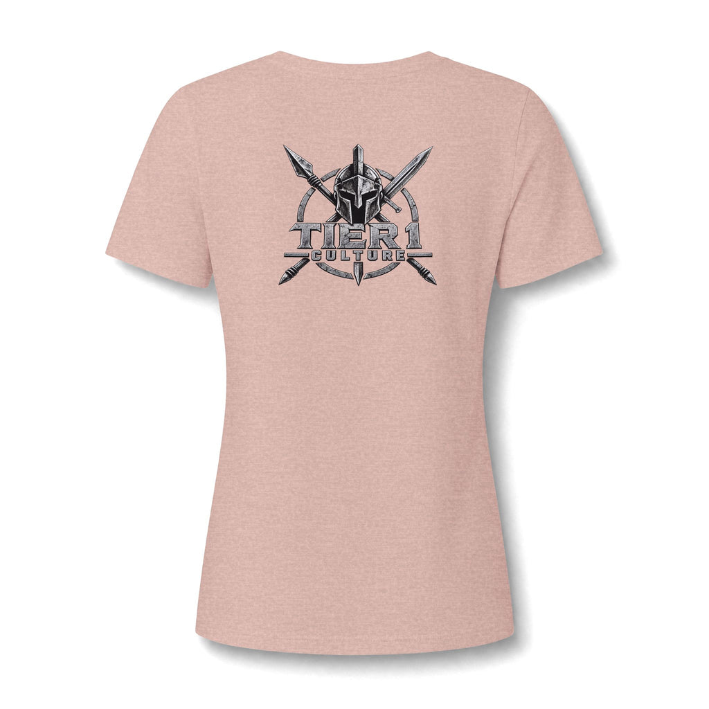 Women's V-Neck Tee – Tribal Culture Warrior Graphic