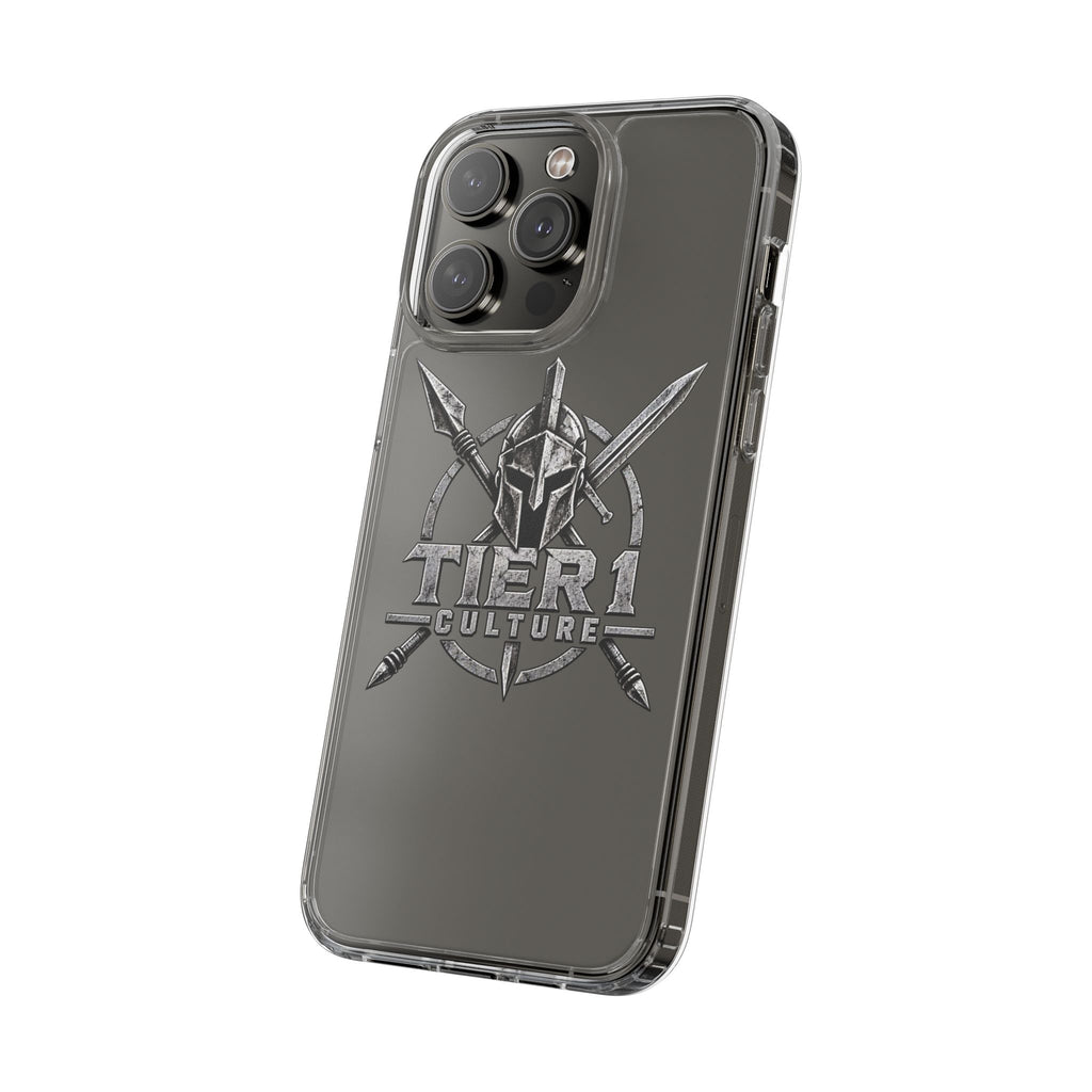 Tier 1 Culture Spartan Warrior Clear Phone Case