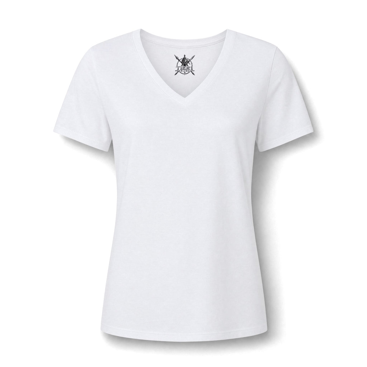 Women's V-Neck Tee – Tribal Culture Warrior Graphic