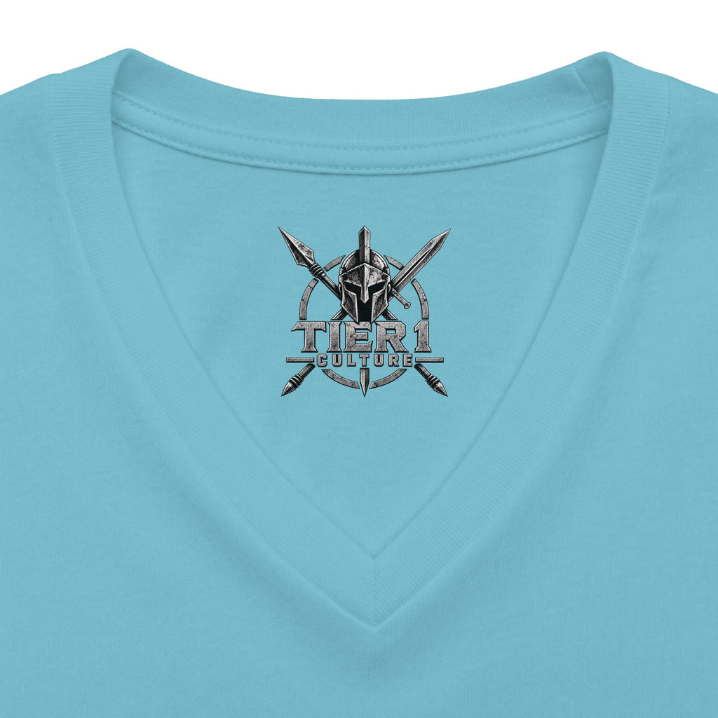 Women's V-Neck Tee – Tribal Culture Warrior Graphic