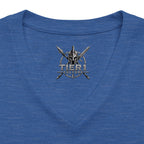 Women's V-Neck Tee – Tribal Culture Warrior Graphic