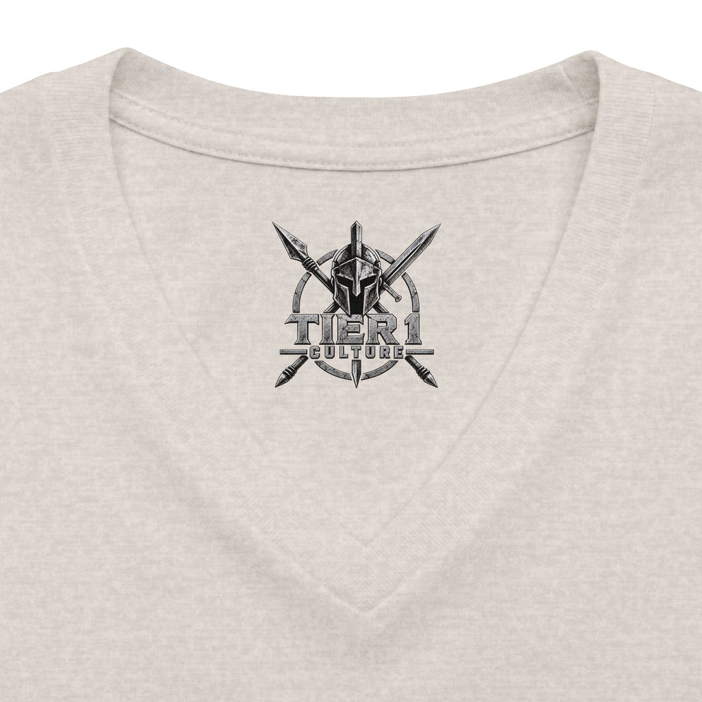 Women's V-Neck Tee – Tribal Culture Warrior Graphic