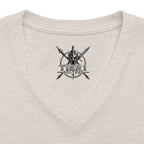 Women's V-Neck Tee – Tribal Culture Warrior Graphic