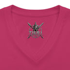 Women's V-Neck Tee – Tribal Culture Warrior Graphic