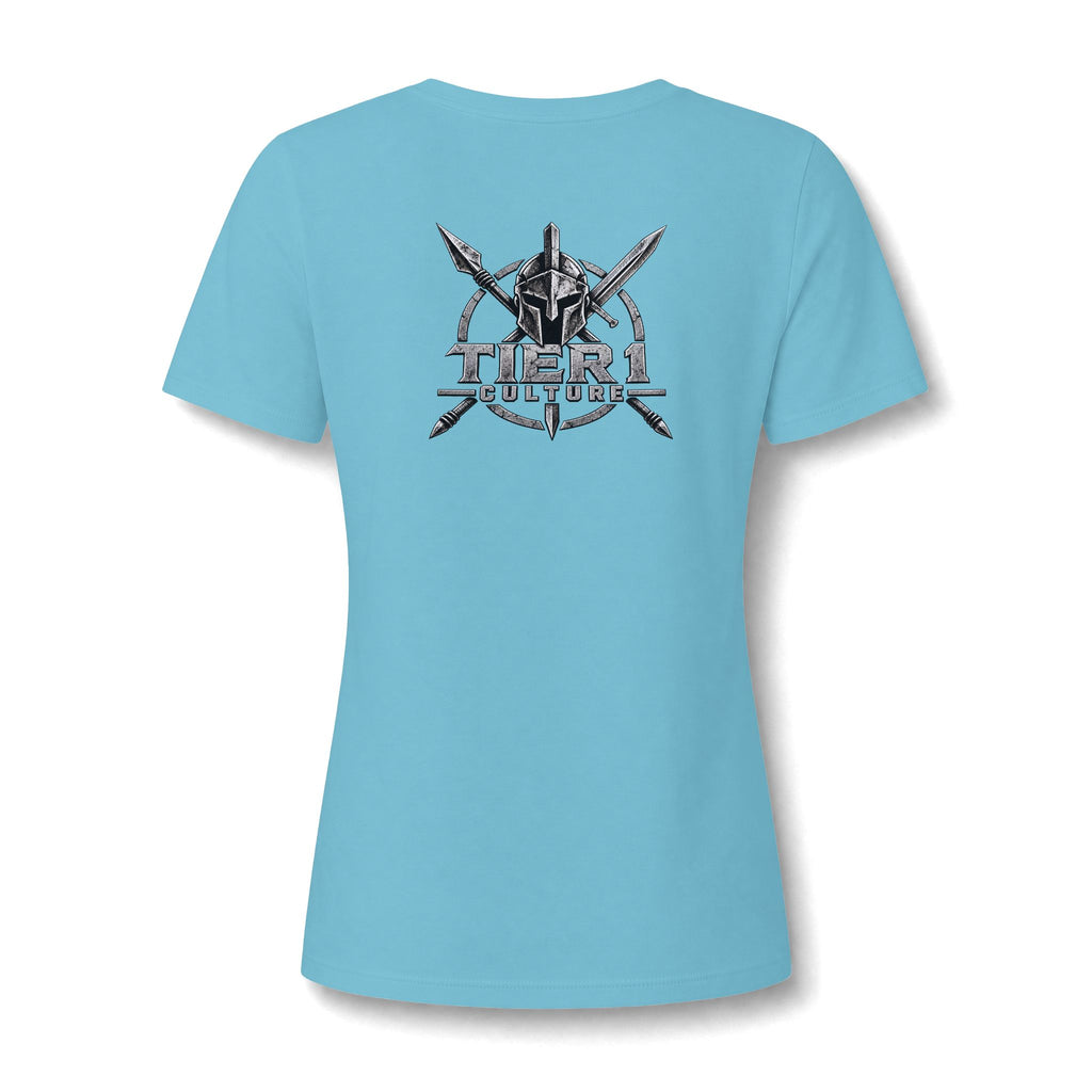Women's V-Neck Tee – Tribal Culture Warrior Graphic