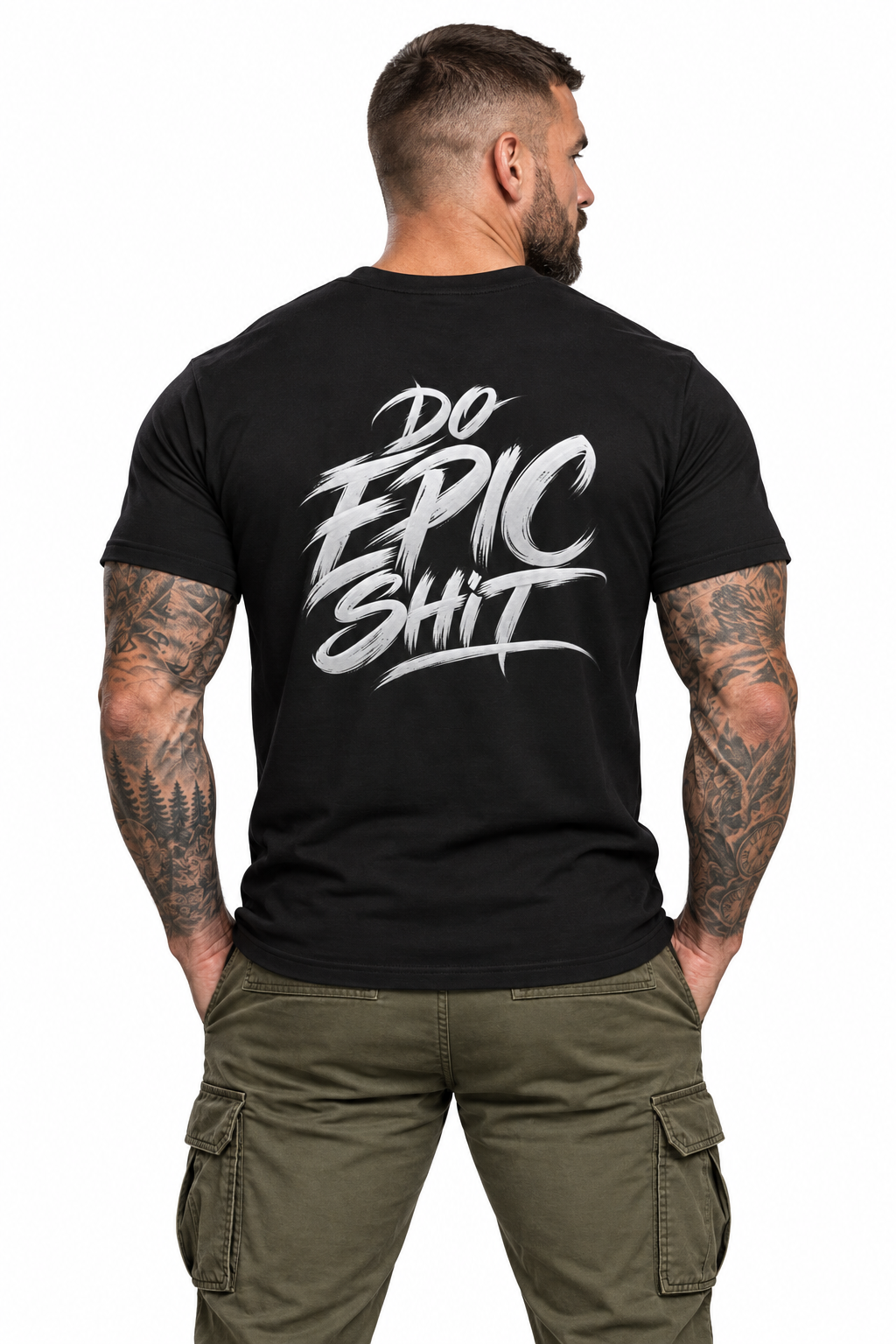 AI-generated model — correct rear view of Do Epic Shit Graphic T-Shirt